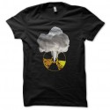 Shirt radiation explosion nucléaire noir pour homme et femme