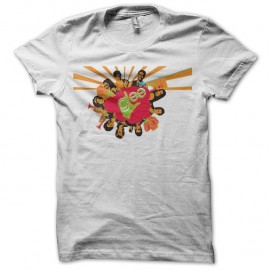 Shirt glee stroboscope blanc pour homme et femme