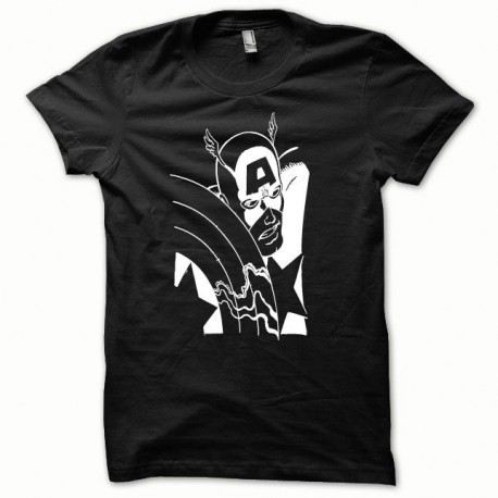 Shirt Capt America blanc/noir pour homme et femme