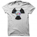 Shirt écologie Bocal Poisson Nucléaire WTF blanc pour homme et femme