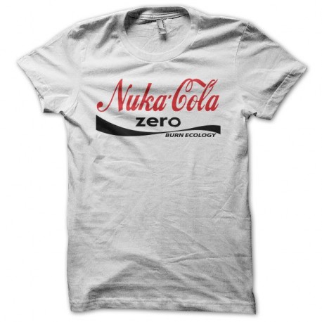 Shirt Nuka Cola Zero parodie Coca Cola Zero blanc pour homme et femme