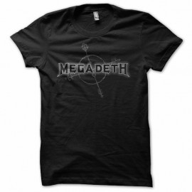 Shirt Megadeth blanc/noir pour homme et femme