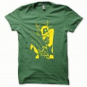 Shirt Capt America jaune/vert bouteille pour homme et femme