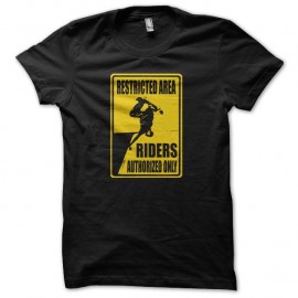 Shirt Skate Restricted Area Riders Authorized Only noir pour homme et femme
