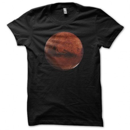 Shirt astronomie Planète Mars noir pour homme et femme