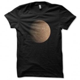 Shirt astronomie Planète Mercure noir pour homme et femme