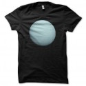 Shirt astronomie Planète Uranus noir pour homme et femme