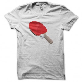 Shirt raquette ping pong blanc pour homme et femme