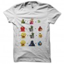 Shirt Muppet Show vs Angry Birds blanc pour homme et femme
