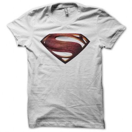 Shirt Superman Man of Steel vintage blanc pour homme et femme