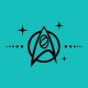 Shirt Star Trek Science bleu turquoise pour homme et femme