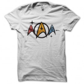 Shirt Star Trek Starfleet blanc pour homme et femme