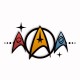 Shirt Star Trek Starfleet blanc pour homme et femme