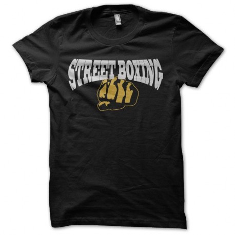 Shirt boxe Street Boxing premium noir pour homme et femme