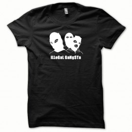 Shirt Illegal Gangsta blanc/noir pour homme et femme