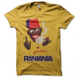 Shirt Banania parodie Raniania jaune pour homme et femme