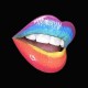Shirt rainbow lips noir pour homme et femme