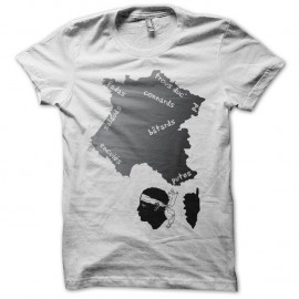 Shirt les Corses et les Français blanc pour homme et femme