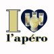 Shirt Pastis I love l'apéro blanc pour homme et femme