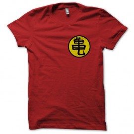 Shirt symbole Tortue Géniale Muten Roshi's kanji rouge pour homme et femme