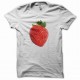 Shirt la fraise blanc pour homme et femme