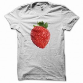 Shirt la fraise blanc pour homme et femme