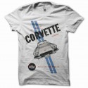 Shirt corvette by chevrolet vintage rare blanc pour homme et femme