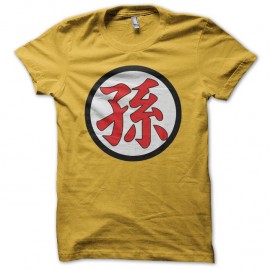 Shirt manga symbol Goku's family kanji jaune pour homme et femme
