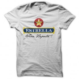 Shirt humour Estrella parodie Viva Zapata blanc pour homme et femme