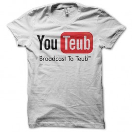 Shirt humour You Teub parodie You Tube blanc pour homme et femme