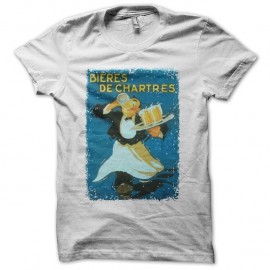 Shirt Bières de Chartres blanc pour homme et femme