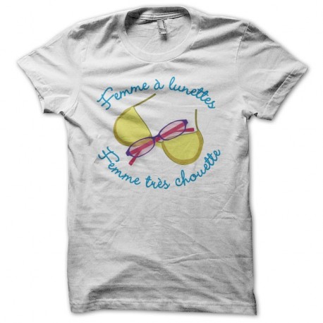 Shirt Femme à lunettes Femme très chouette blanc pour homme et femme