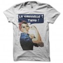 Shirt humour La vaiselle ? Tiens ! blanc pour homme et femme