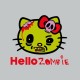 Shirt Hello Kitty parodie Hello Zombie gris pour homme et femme