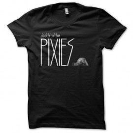 Shirt death to the Pixies blanc/noir pour homme et femme