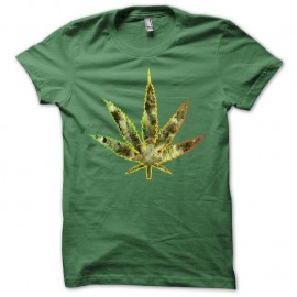 Shirt weed flower inside leaf vert pour homme et femme