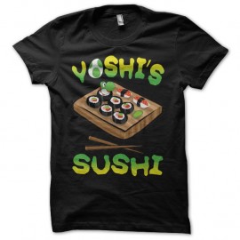 Shirt Yoshi's Sushi noir pour homme et femme