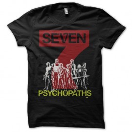 Shirt 7 psychopaths mix art noir pour homme et femme