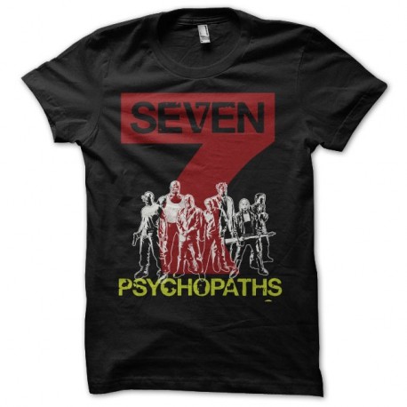 Shirt 7 psychopaths mix art noir pour homme et femme