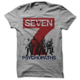 Shirt 7 psychopaths mix art gris pour homme et femme