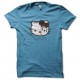 Shirt parodie Hello kitty : hello shitty humour bleu clair pour homme et femme