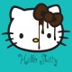 Shirt parodie Hello kitty : hello shitty humour bleu clair pour homme et femme