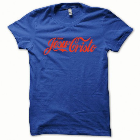 Shirt Jesu-Christo classic rouge/bleu royal pour homme et femme