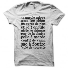 Shirt Tourette syndrom tribute Joe La Mouk blanc pour homme et femme