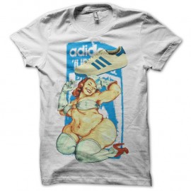 Shirt Nastase Adidas fat pin up blanc pour homme et femme