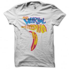 Shirt Andy Warhol banana blanc pour homme et femme