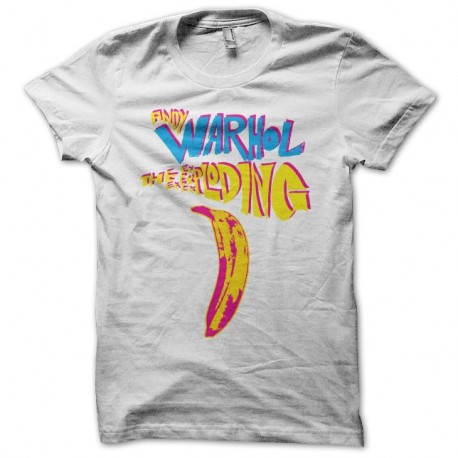Shirt Andy Warhol banana blanc pour homme et femme