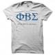 Shirt confrérie Phi Beta Sigma blanc pour homme et femme