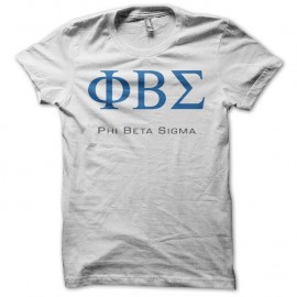Shirt confrérie Phi Beta Sigma blanc pour homme et femme