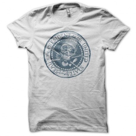 Shirt confrérie Skull and Bones 322 Seal of the presidents of USA blanc pour homme et femme